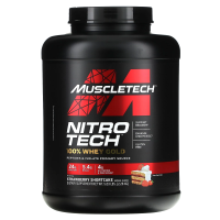 Muscletech, Nitro Tech, 100% Whey Gold, со вкусом клубники, 2,51 кг (5,53 фунта)