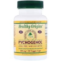 Healthy Origins, Пикногенол, 100 мг, 30 вегетарианских капсул