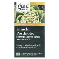 Gaia Herbs, постбиотик для кимчи, 60 веганских капсул с фитокапсулами