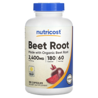 Nutricost, свекла, 2400 мг, 180 капсул (800 мг в 1 капсуле)