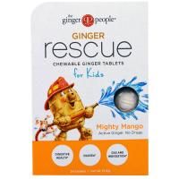 The Ginger People, "Имбирное спасение", жевательные имбирные таблетки для детей со вкусом могучего манго, 24 таблетки (15,6 г)