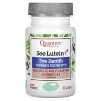 Quantum Health, See Lutein+, здоровье глаз, 30 мягких таблеток