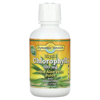 Dynamic Health  Laboratories, Chlorophyll with Aloe Vera Juice Liquid, Natural Spearmint Flavor, 100 mg, 16 fl oz (473 ml)