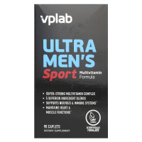 Vplab, Ultra Men’s, мультивитамины для мужчин для физической активности, 90 капсул