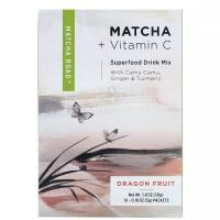 Matcha Road, матча с витамином С, смесь для приготовления напитка, питайя, 10 пакетиков по 5 г (0,18 унции)