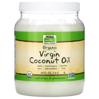 Now Foods, Органическое кокосовое масло первого отжима, 54 жидких унции (1,6 л)