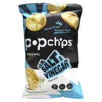 Popchips, Картофельные чипсы с морской солью и уксусом, 5 унц. (142 г)