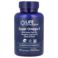 Life Extension, Омега-заряд, cуперомега-3, 60 желатиновых капсул