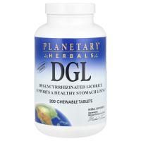 Planetary Herbals, DGL, деглицирризованная солодка, 200 жевательных таблеток