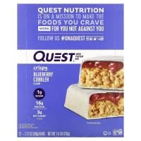 Quest Nutrition, Hero Protein Bar, Хрустящий черничный коблер, 12 батончиков, 2,12 унции (60 г)
