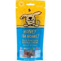 Honey I'm Home, Натуральные мясные палочки баффало, покрытые медом, 5 штук, 3,15 унц. (90 г)