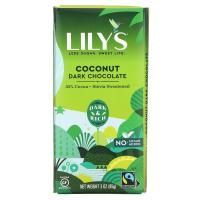 Lily's Sweets, Темный шоколад, кокос, 85 г