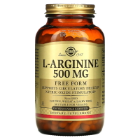 Solgar, L-аргинин, 500 мг, 250 растительных капсул