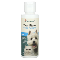 NaturVet, Tear Stain, средство для удаления пятен от слез с шерсти для животных с алоэ, для собак и котов, 4 жидк. унции (118 мл)