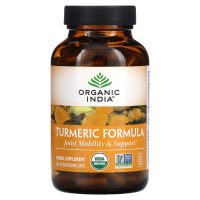 Organic India, Turmeric Formula, куркума, поддержка подвижности и здоровья суставов, 180 растительных капсул