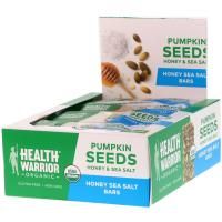 Health Warrior, Inc., Organic, Pumpkin Seed Bars, Honey & Sea Salt, 12 Bars, 14.8 oz (420 g)