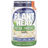 Genceutic Naturals, Plant Head, дополнительный источник растительного белка, клетчатки и аминокислот, ванильный вкус, 2.3 фунта (1050 г)