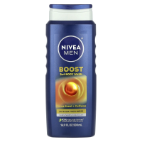 Nivea, Для мужчин, гель для душа 3 в 1, цитрусовый аромат и кофеин, 500 мл (16,9 жидк. унц.)