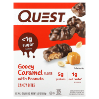 Quest Nutrition, Quest Candy перекус Клейкая карамель с арахисом 8 шт