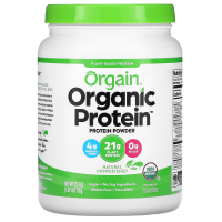 Orgain, Органический протеиновый порошок, полученный из растений, натуральный, неподслащенный, 1,59 фунта (720 г)