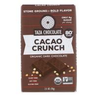 Taza Chocolate, Organic Dark Chocolate, Cacao Crunch, 2.5 oz (70 g)