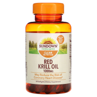Sundown Naturals, Жир красного криля, 1000 мг, 60 мягких таблеток