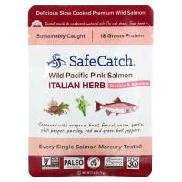Safe Catch, Дикий тихоокеанский горбуша, итальянские травы, 74 г (2,6 унции)