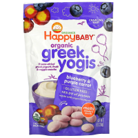 Happy Family Organics, happyyogis, Греческий йогурт, черника и фиолетовая морковь, 1 oz (28 г)