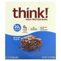 Think Thin, Батончики с высоким содержанием протеина, Brownie Crunch, 10 батончиков по 60 г