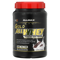 ALLMAX Nutrition, AllWhey Gold, 100%-ный сывороточный протеин + премиум-изолят сывороточного протеина, печенье и сливки, 2 фунта (907 г)