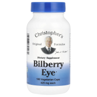 Christopher's Original Formulas, Черника для глаз, 450 мг, 100 растительных капсул