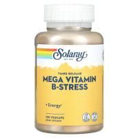 Solaray, Mega B-Stress, 120 капсул пролонгированного действия с оболочкой из ингредиентов растительного происхождения