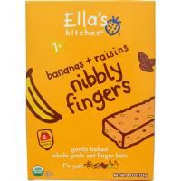 Ella's Kitchen, Nibbly Fingers, Bananas + Raisins, 5 Bars, 4.4 oz (125 g)
