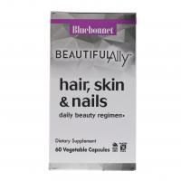 Bluebonnet Nutrition, Beautiful Ally, красота кожи, волос и ногтей, 60 капсул в растительной оболочке
