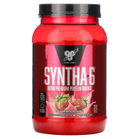 BSN, Syntha-6, порошок для приготовления протеинового напитка Powder Drink Mix, клубничный коктейль, 2,91 фунтов (1,32 кг)