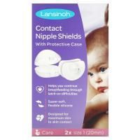 Lansinoh, Contact Nipple Shields with Case, 20 mm, 2 Pack