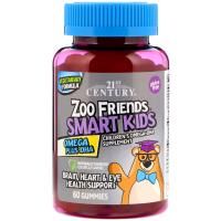 21st Century, Zoo Friends Smart Kids Omega + DHA, 60 gummys