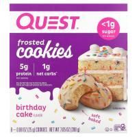 Quest Nutrition, Глазированное печенье Праздничный торт 8 шт