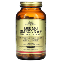 Solgar, Омега 3-6-9 (1 300 мг), 120 мягких капсул