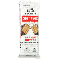 Little Secrets, Crispy Wafers из темного шоколада, арахисовая паста, 40 г (1,4 унции)
