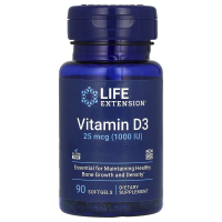Life Extension, Витамин D3, 1000 МЕ, 90 мягких таблеток