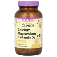 Bluebonnet Nutrition, Кальций, магний и витамин D3, апельсин-ваниль, 90 жевательных таблеток
