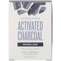 Schmidt's, Natural Soap for Face & Body, Activated Charcoal, 5 oz (142 g)