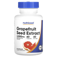 Nutricost, экстракт косточек грейпфрута, 2000 мг, 60 капсул