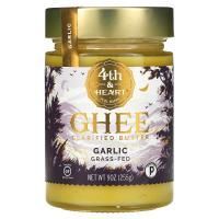 4th & Heart, Ghee Butter, Grass-Fed, California Garlic, 9 oz (255 g)