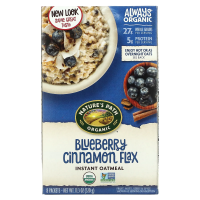 Nature's Path, Organic, Instant Oatmeal, Blueberry Cinnamon Flax, 8 Packets, 40 g Each
