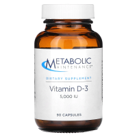 Metabolic Maintenance, Витамин D-3, 5,000 МЕ, 90 капсул