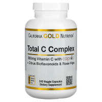 California Gold Nutrition, Total C Complex, 500 мг, 240 растительных капсул