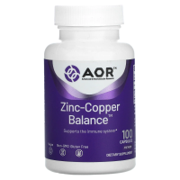 Advanced Orthomolecular Research AOR, Zinc & Copper Balance, 100 Vegan Capsules