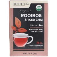 Dr. Mercola, Органический чай Ройбуш со специями, Травяной чай, 18 чайных пакетиков, 1,27 унц. (36 г)
